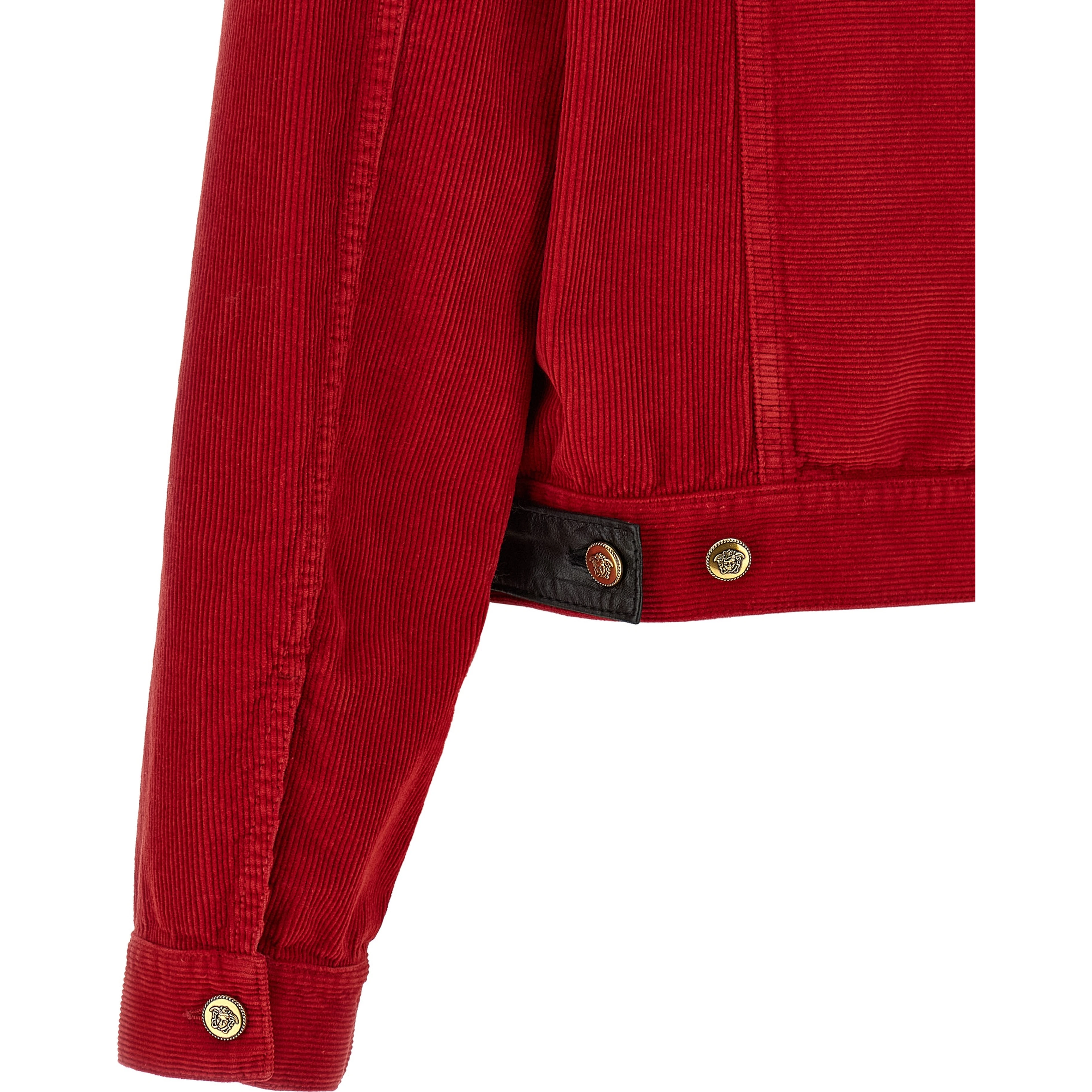 Red Cotton Full-Length Jacket