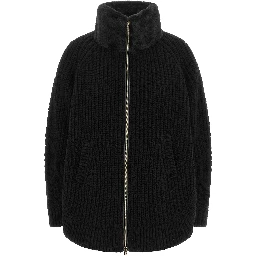Black Wool Cardigan