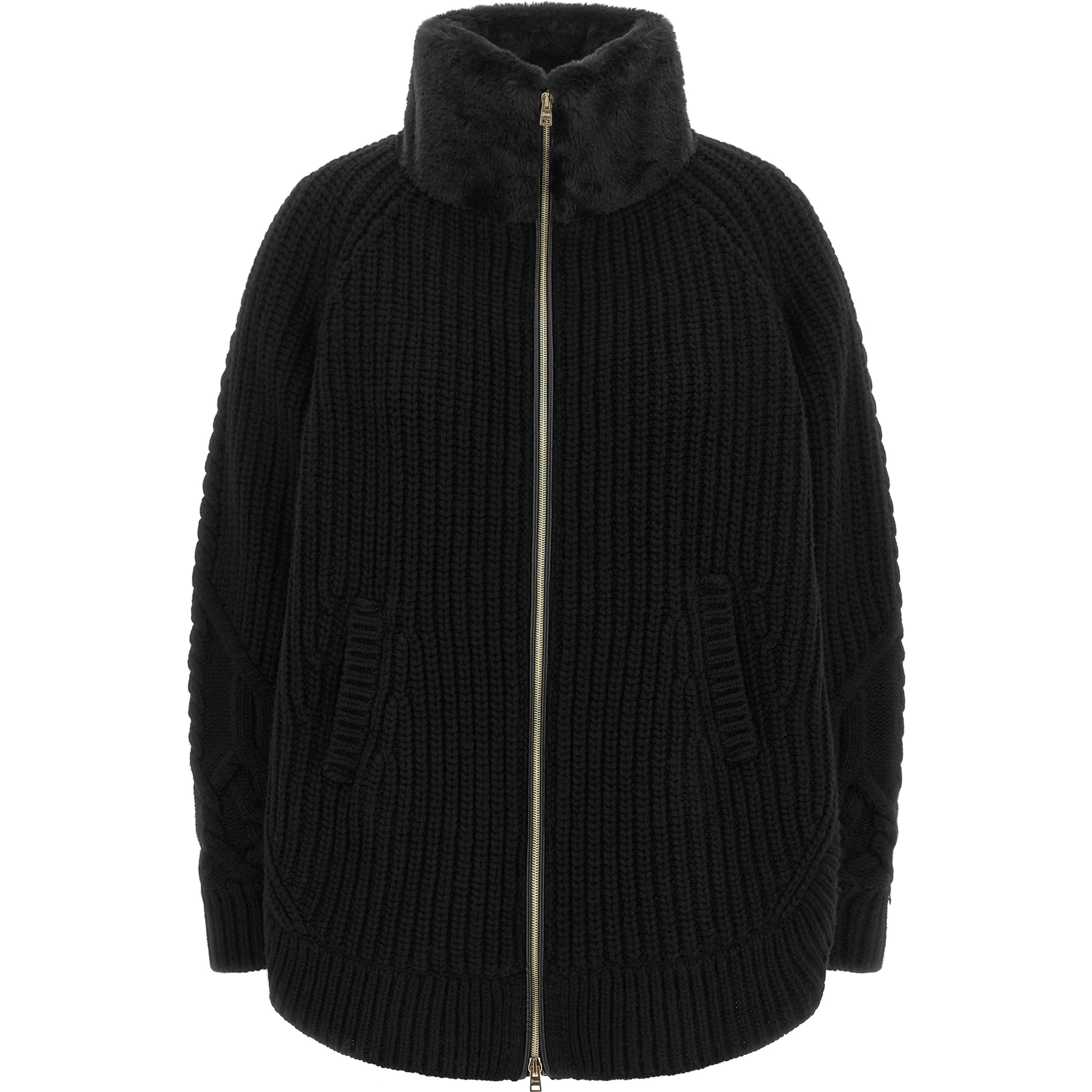 Black Wool Cardigan