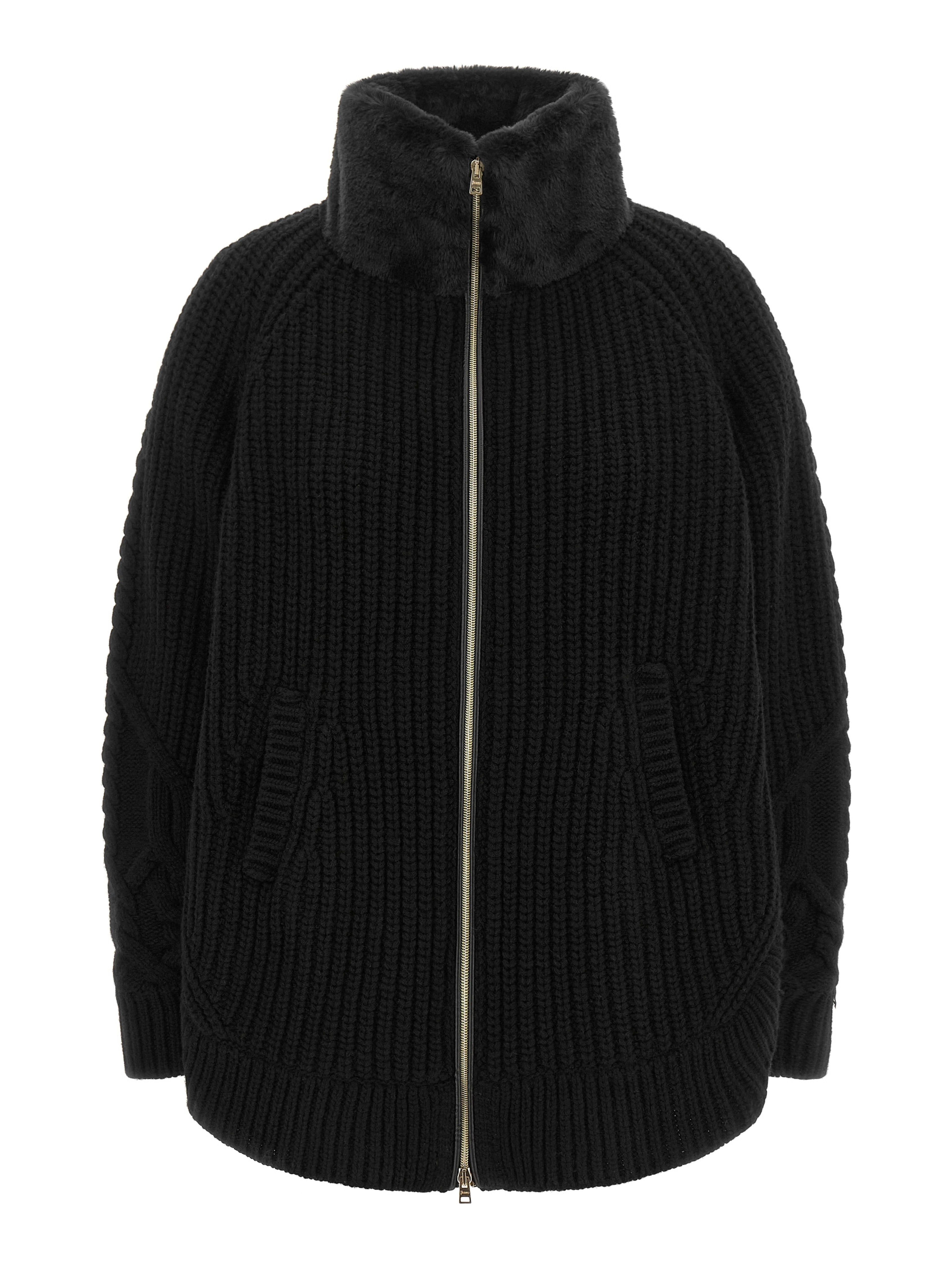 Black Wool Cardigan