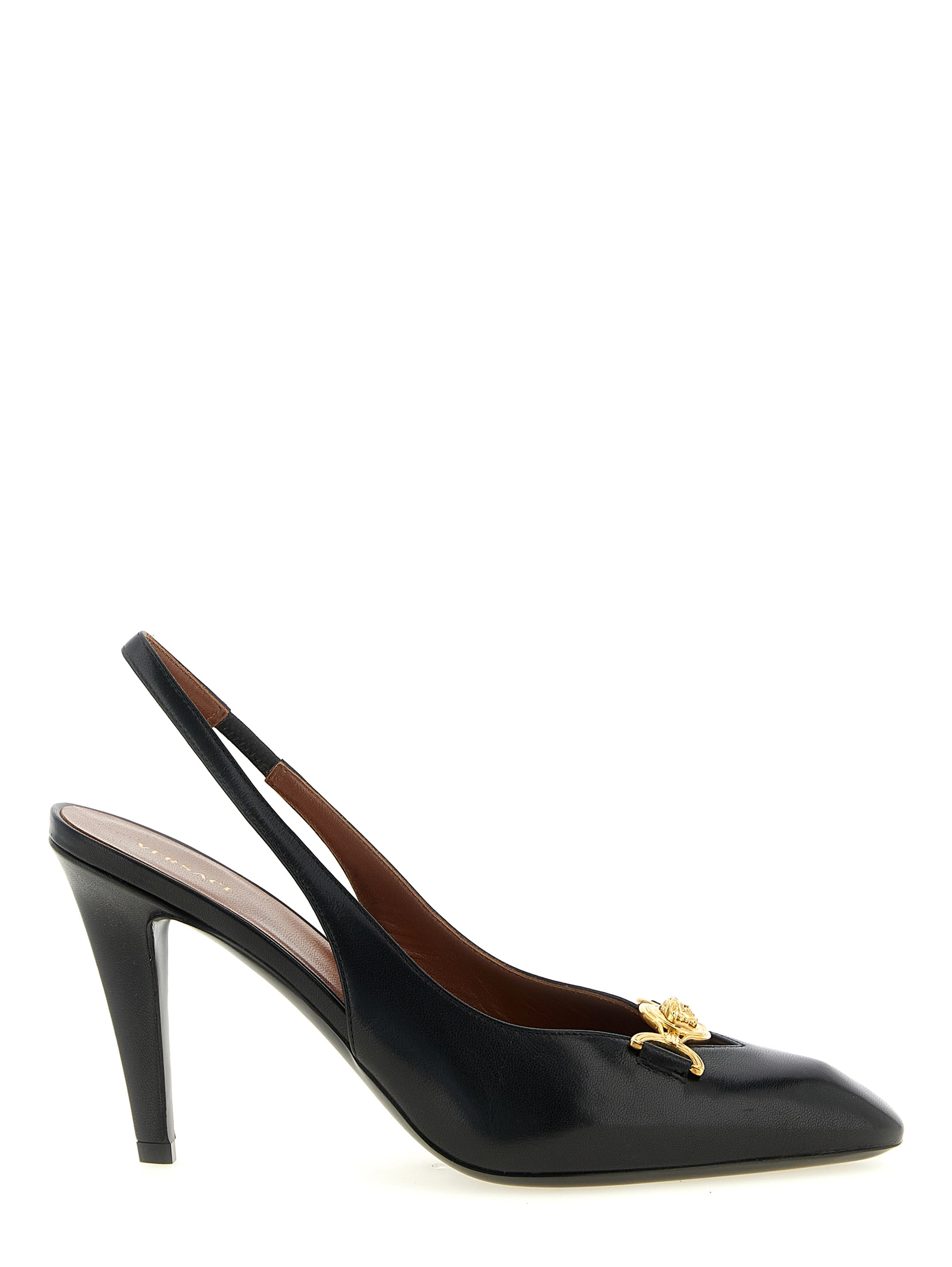 Black Lamb Leather High Heel Pumps