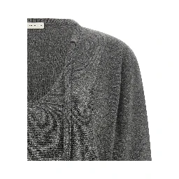 Gray Cashmere Cardigan