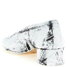 Bicolor Lambskin Mid Heel Pumps