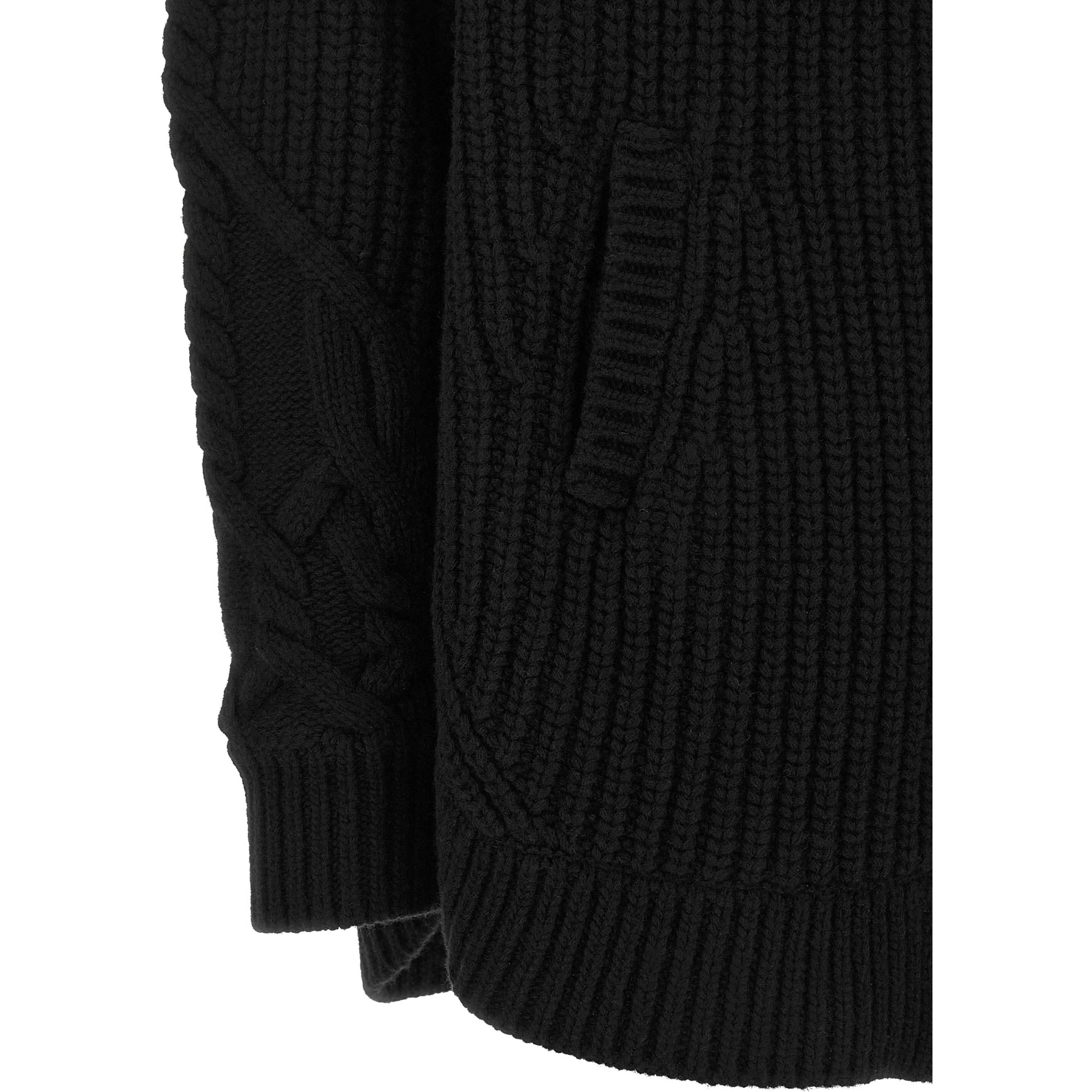 Black Wool Cardigan