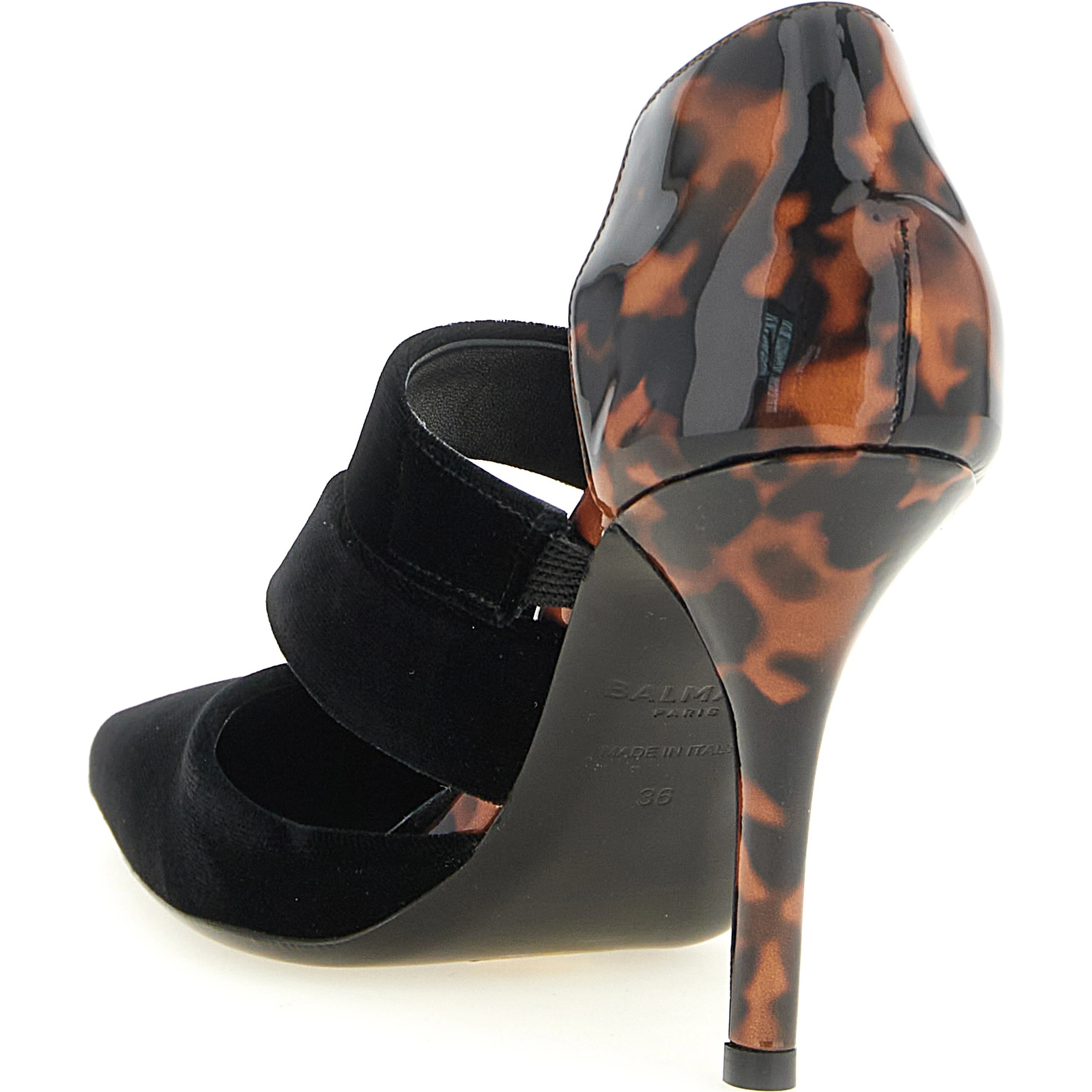 Black Viscose High Heel Pumps