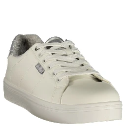 White Polyurethane Women's Sneaker