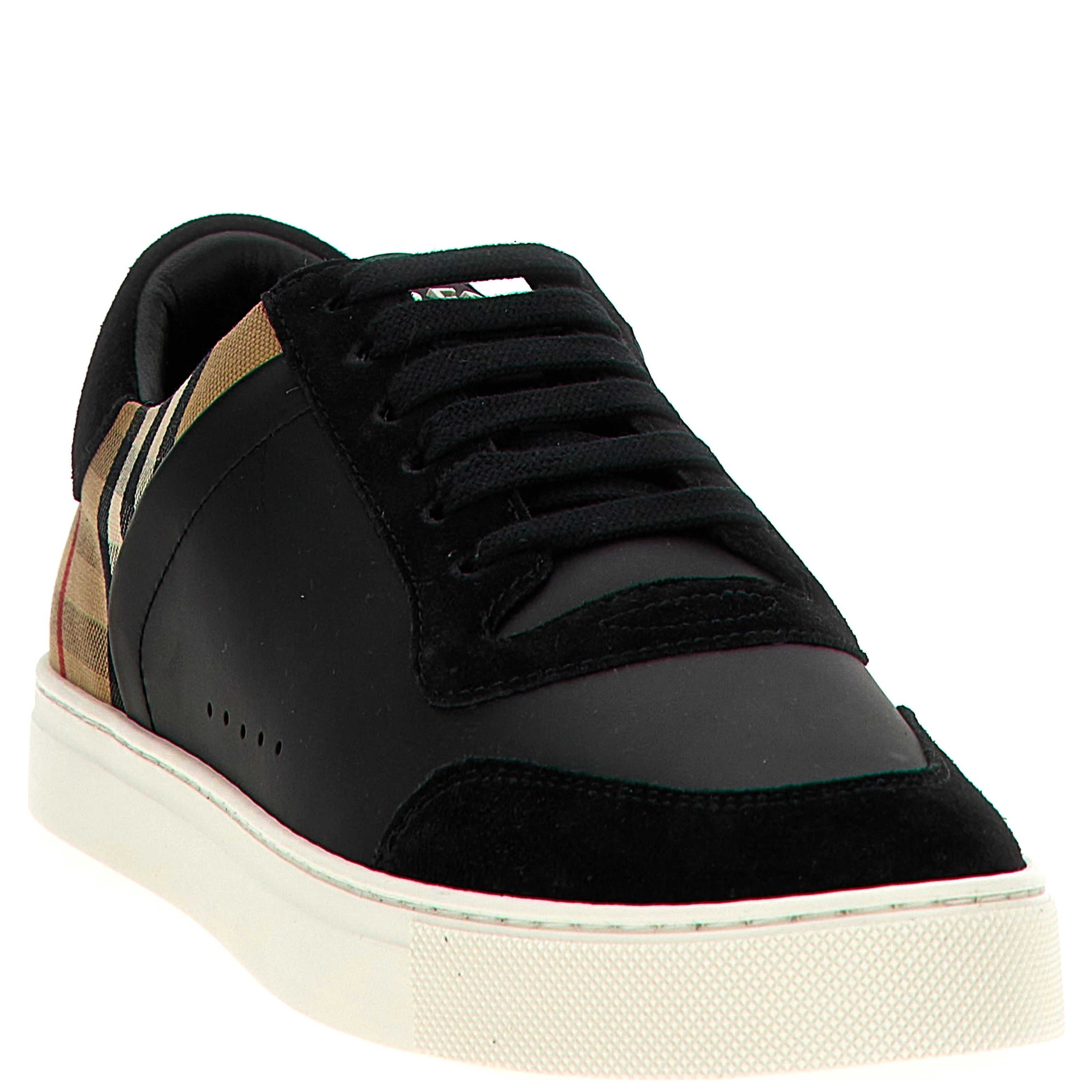 Black Calfskin Low Top Sneakers