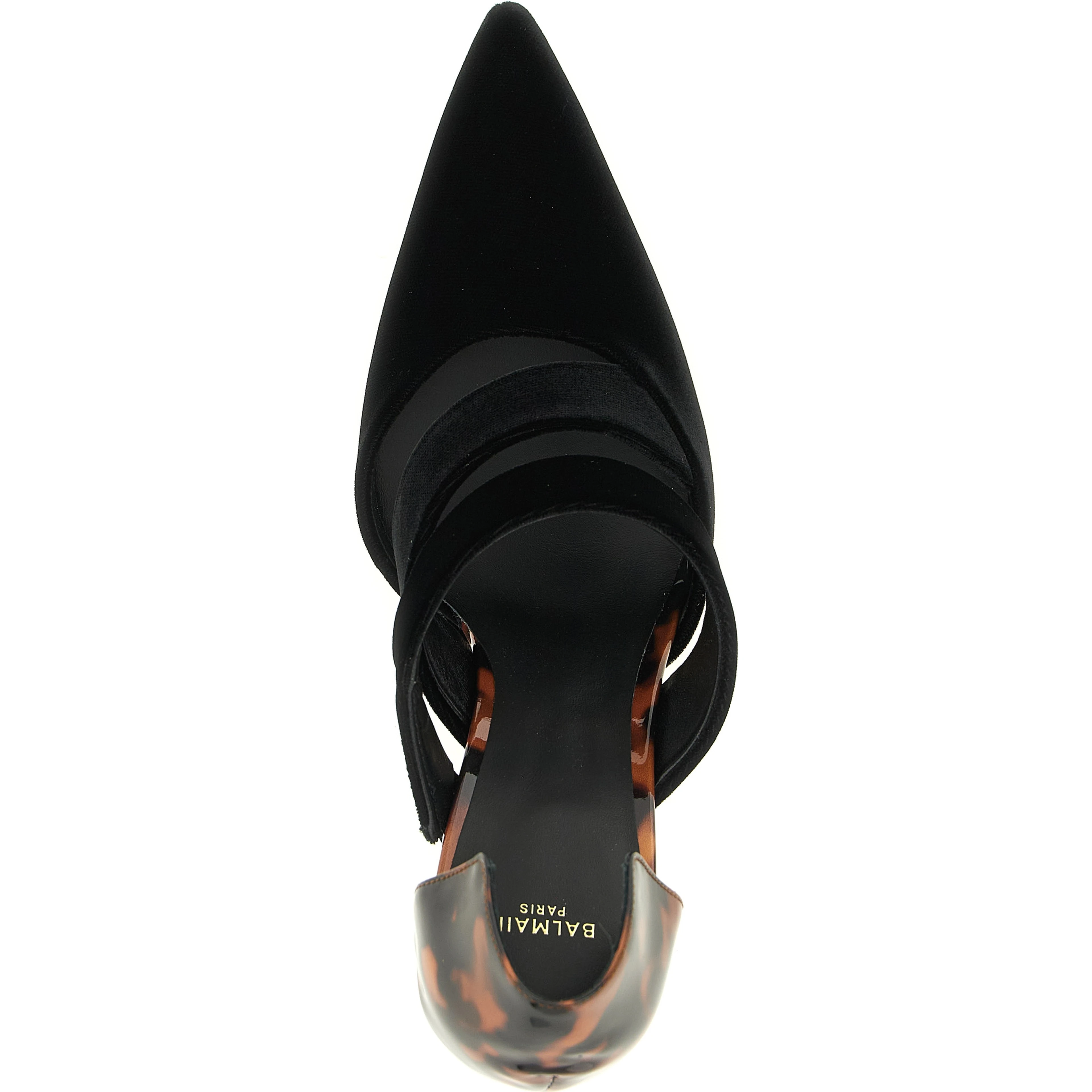 Black Viscose High Heel Pumps