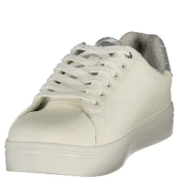 White Polyurethane Women's Sneaker