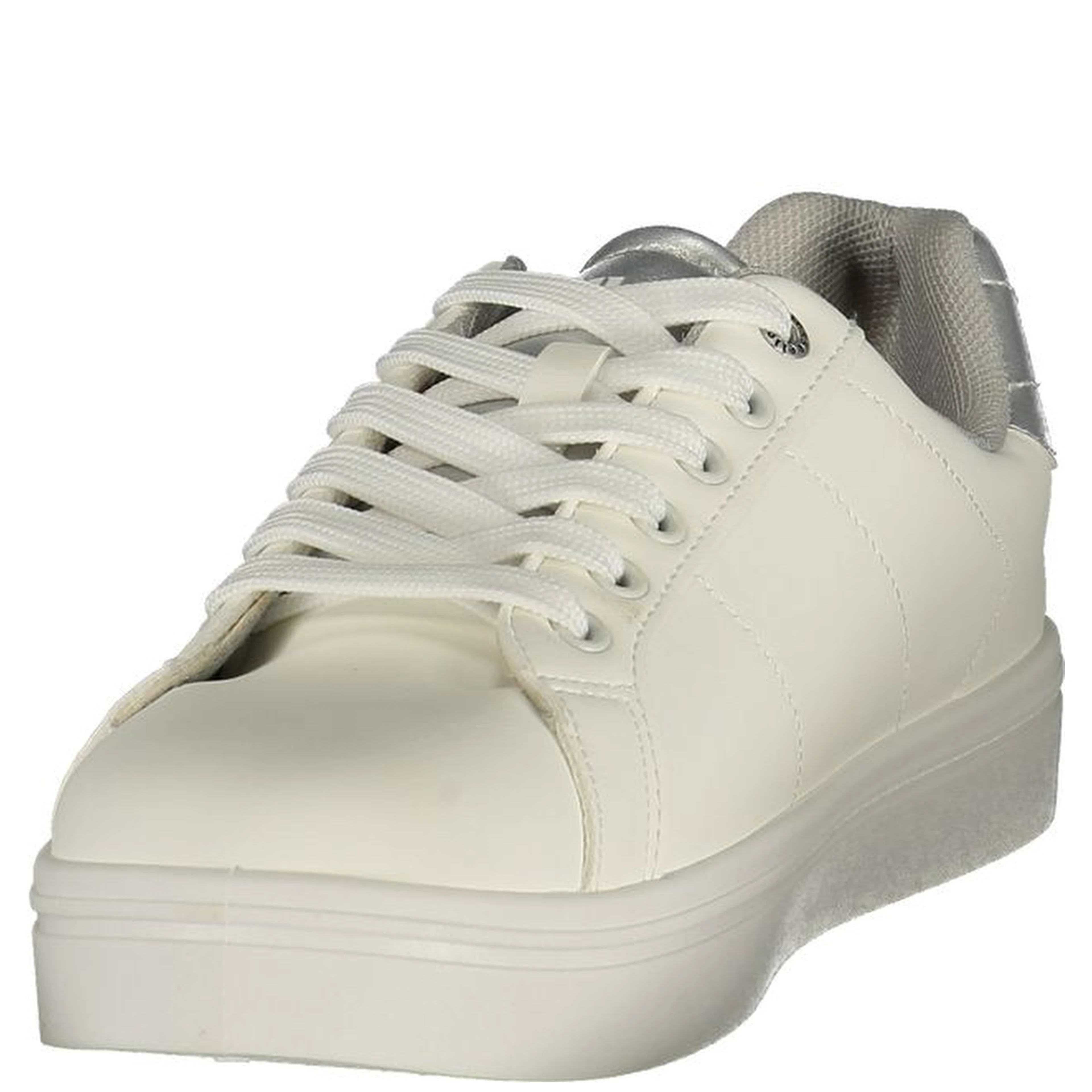 White Polyurethane Women's Sneaker