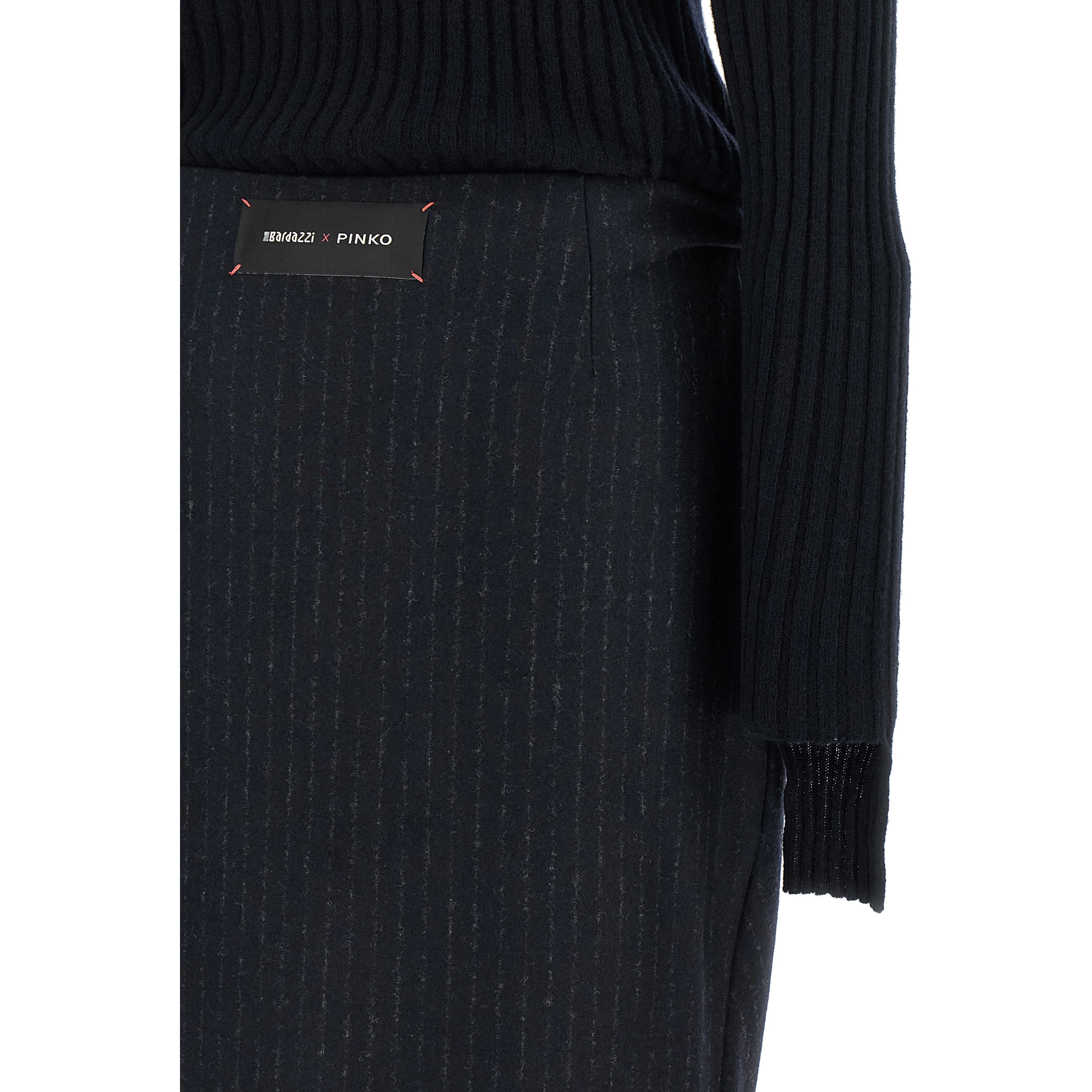 Blue Polyester Midi Dress