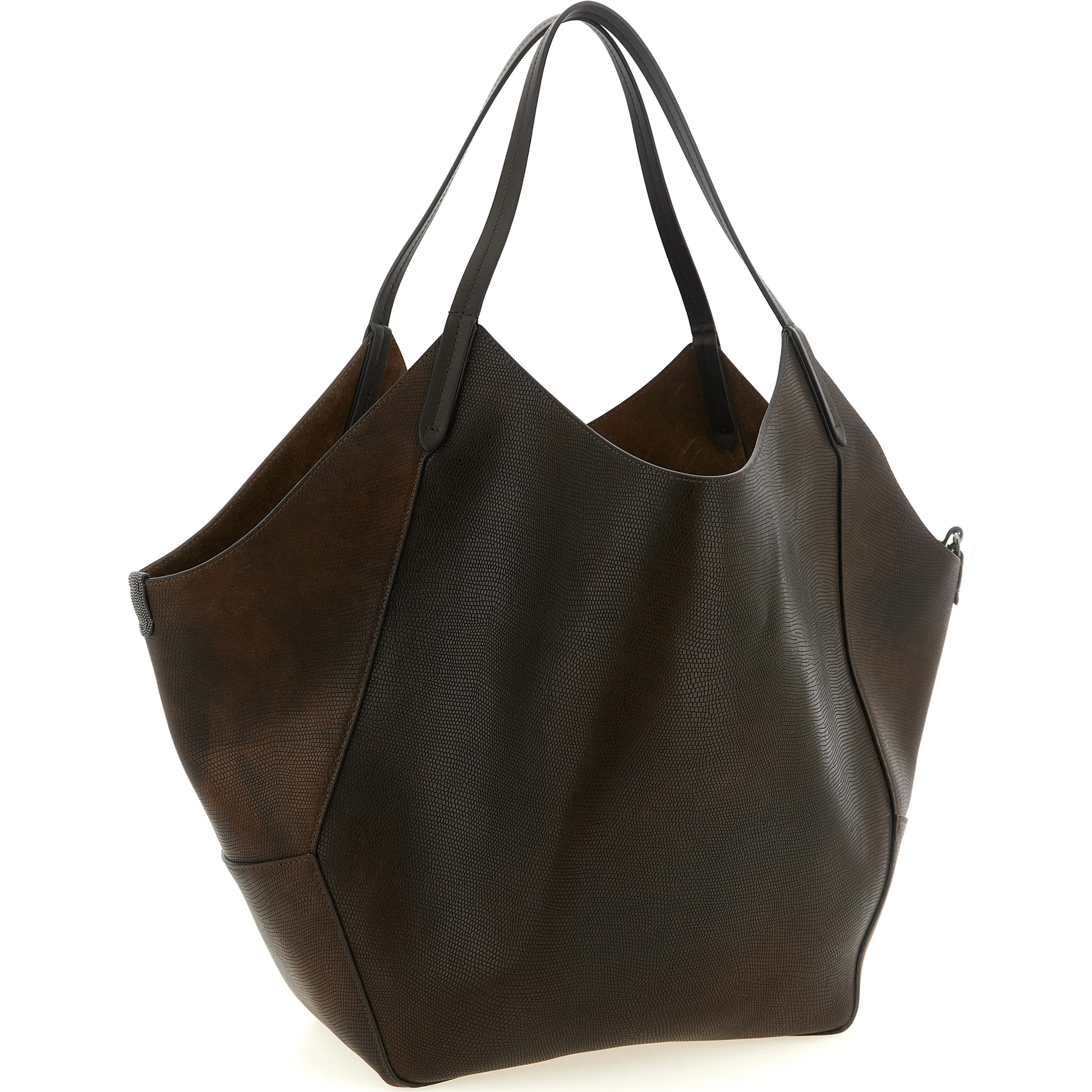 Brown Calfskin Tote Bag