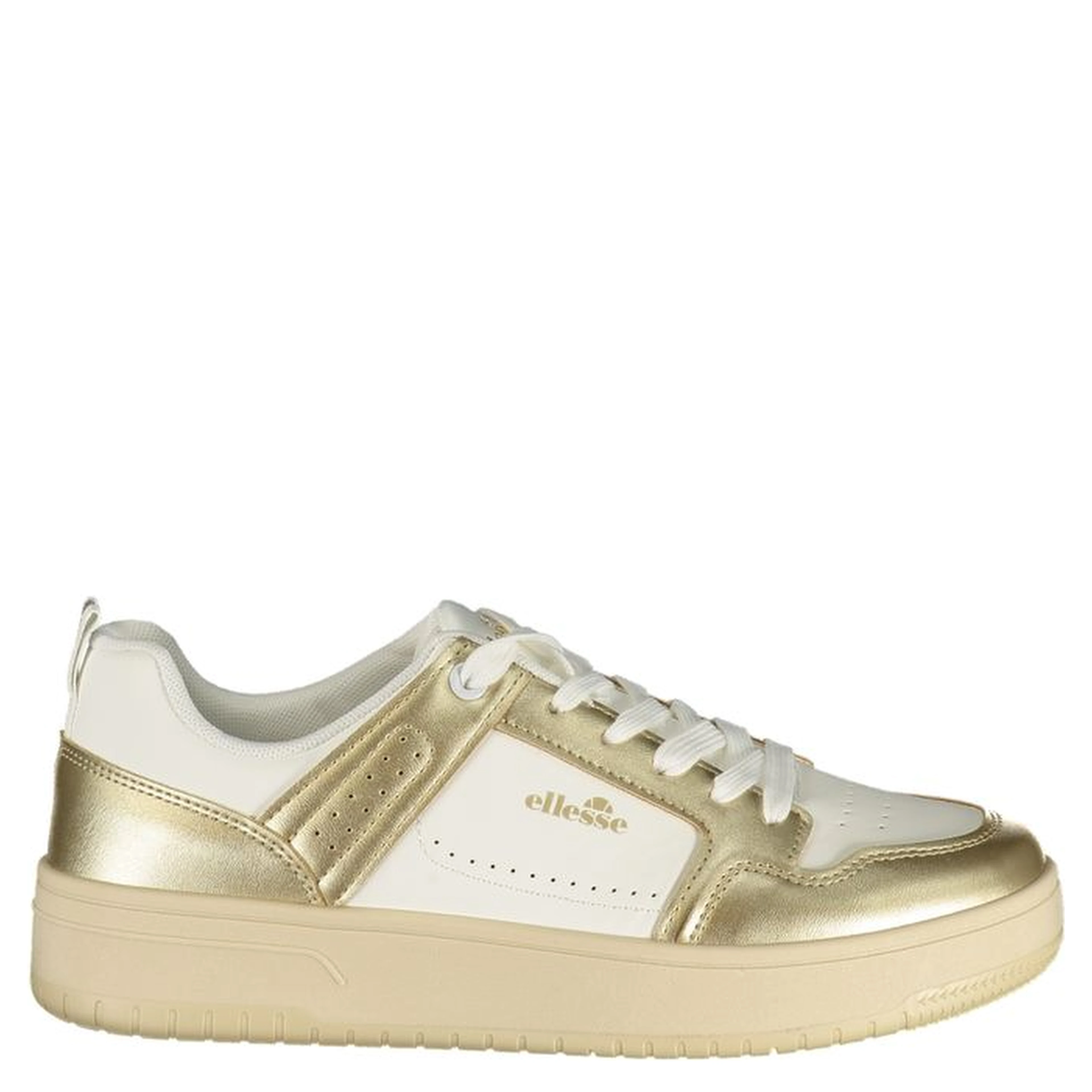 White Polyurethane Women's Sneakers