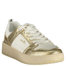 White Polyurethane Women's Sneakers