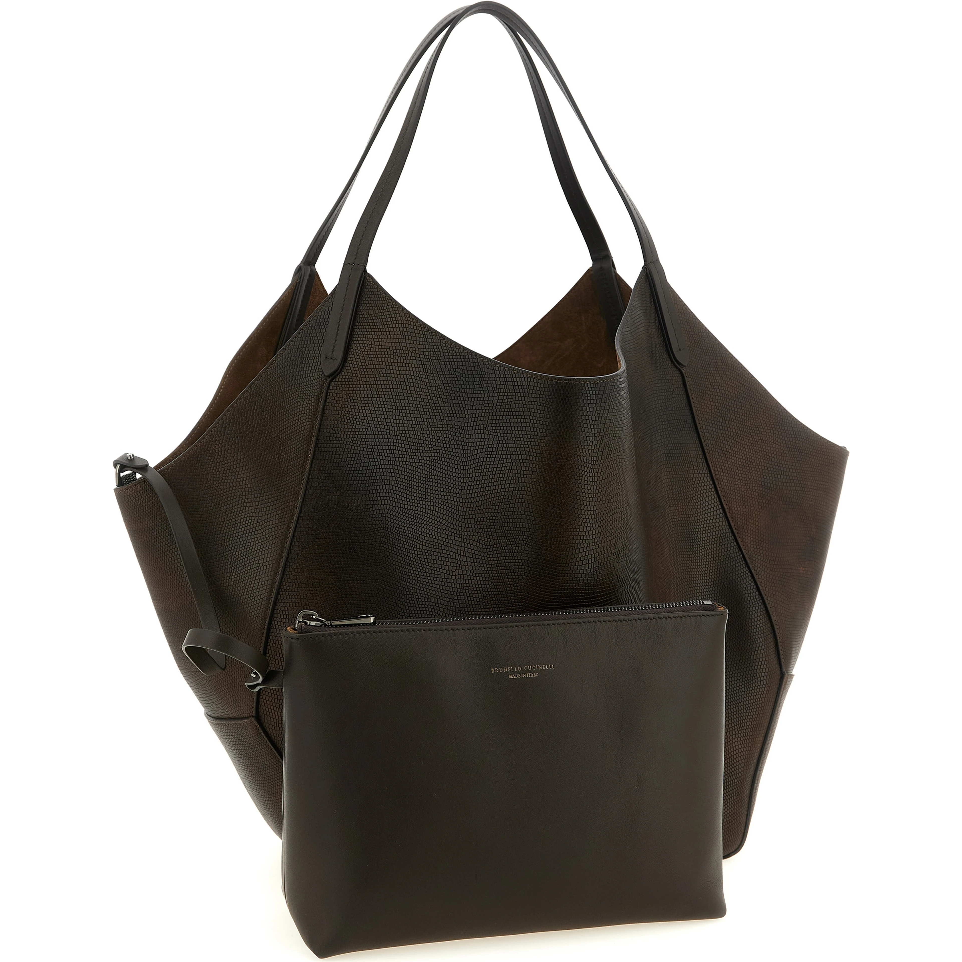 Brown Calfskin Tote Bag