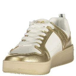 White Polyurethane Women's Sneakers