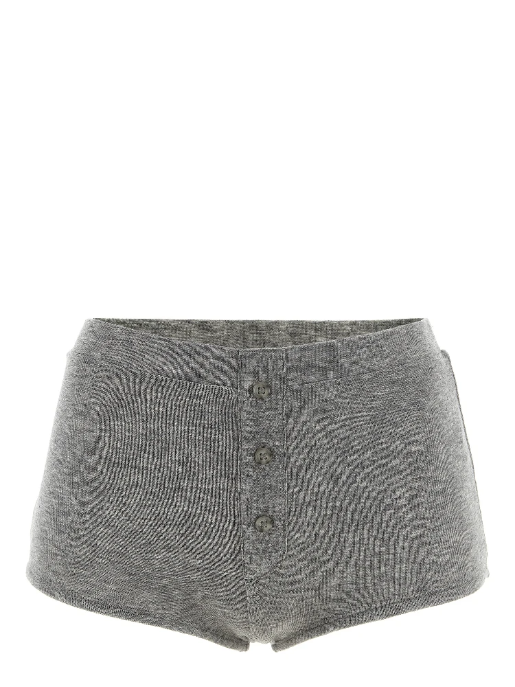 Gray Tencel Bermuda Shorts