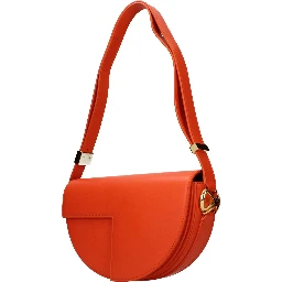 Orange Leather Shoulder Bag