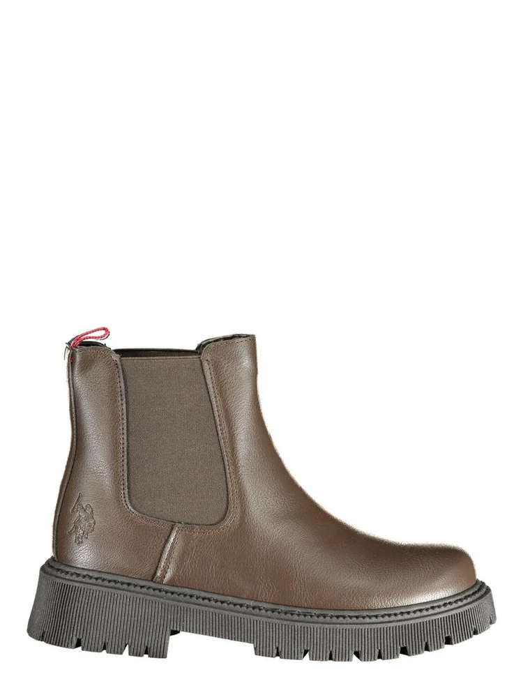 Brown Polyester Women's Boot