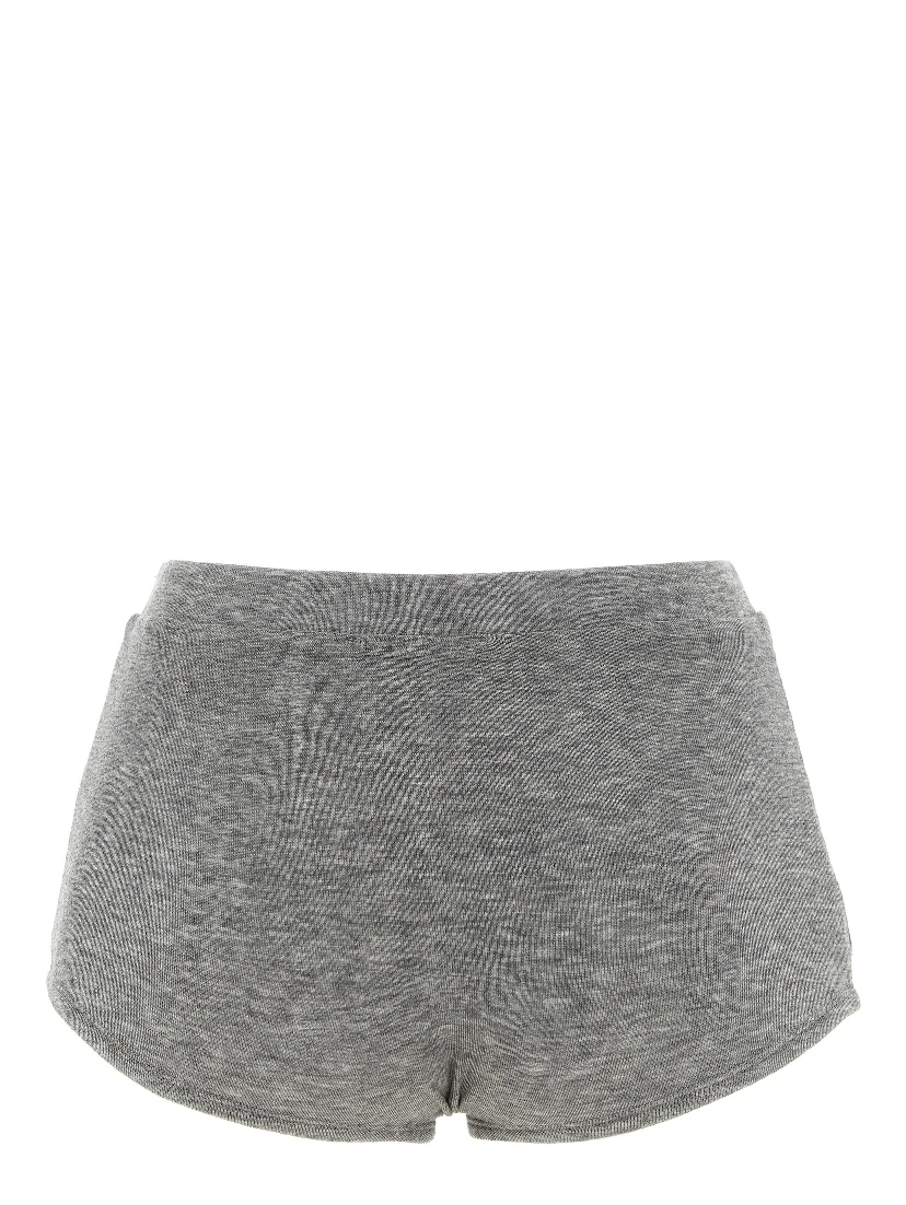 Gray Tencel Bermuda Shorts