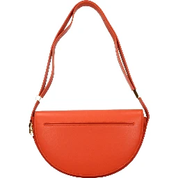 Orange Leather Shoulder Bag