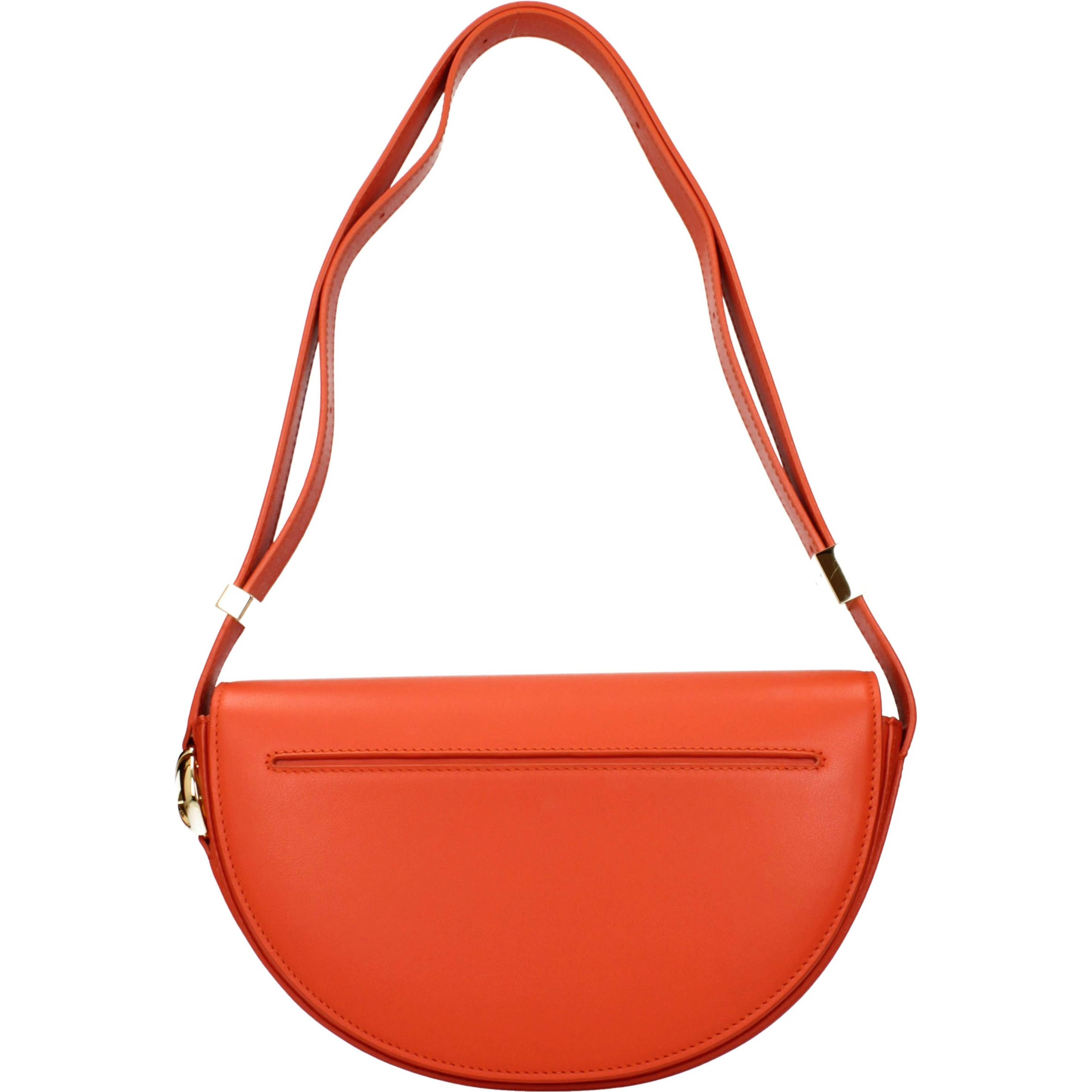 Orange Leather Shoulder Bag