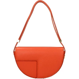 Orange Leather Shoulder Bag
