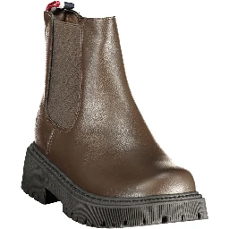 Brown Polyester Women's Boot