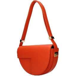 Orange Leather Shoulder Bag