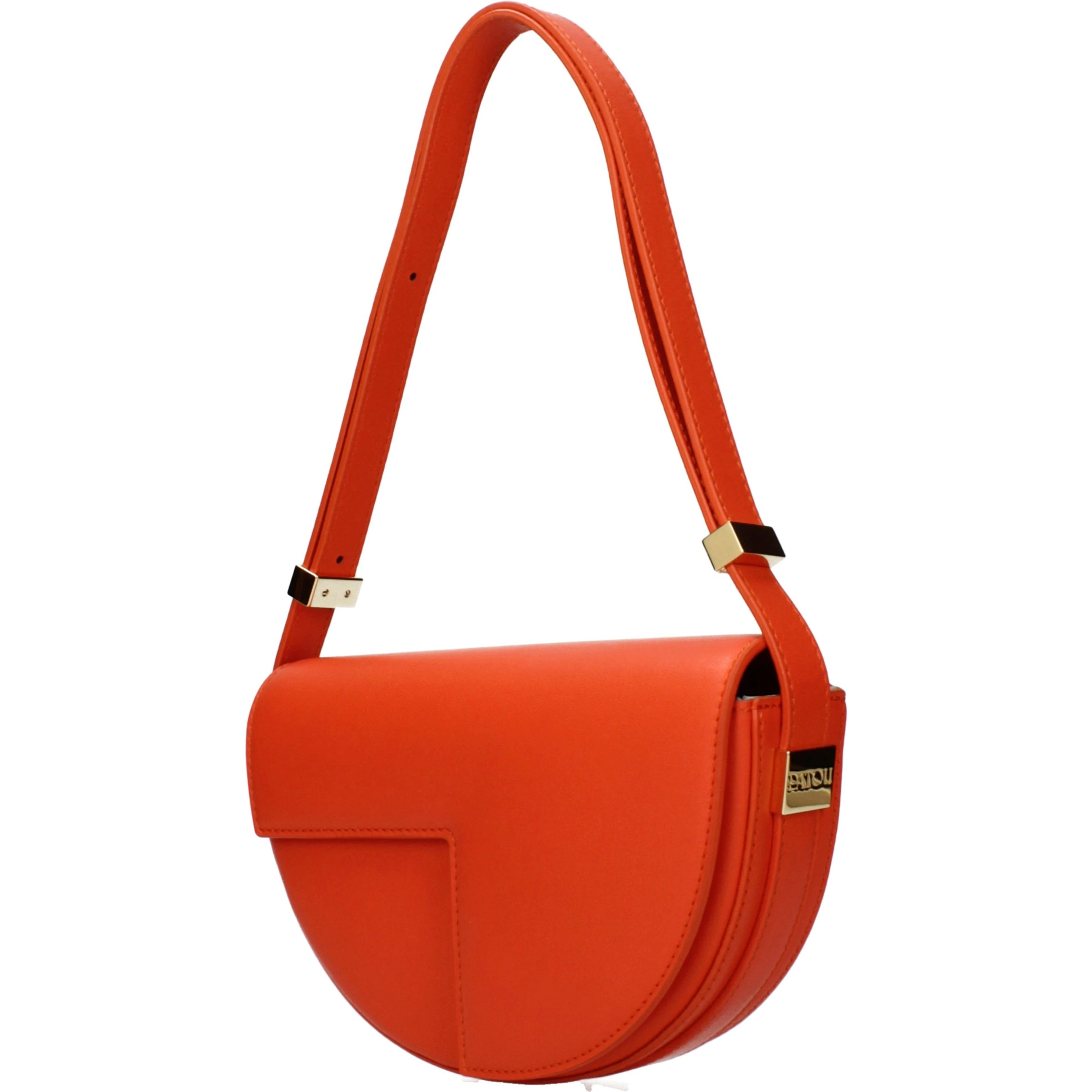 Orange Leather Shoulder Bag