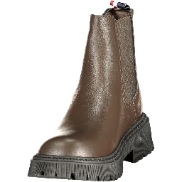 Brown Polyester Women's Boot
