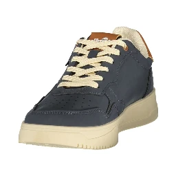 Blue Polyurethane Men's Sneaker
