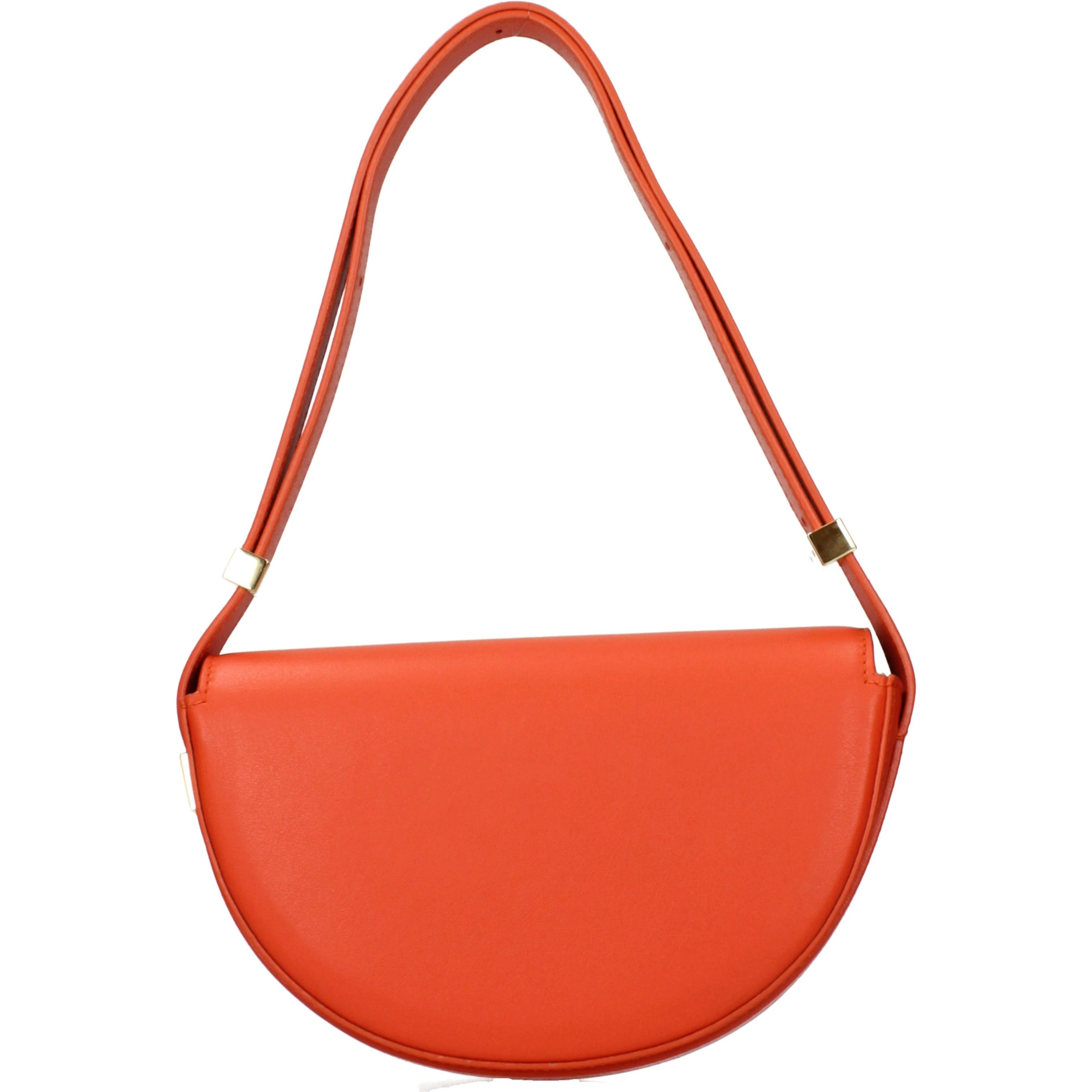Orange Leather Shoulder Bag