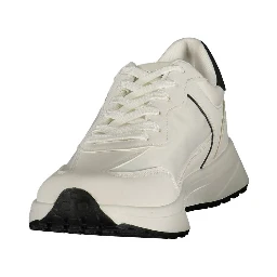 White Polyurethane Men's Sneaker