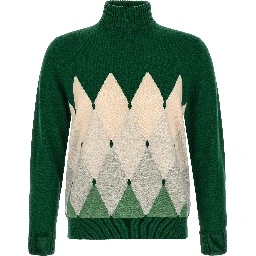 Bicolor Cashmere Cardigan