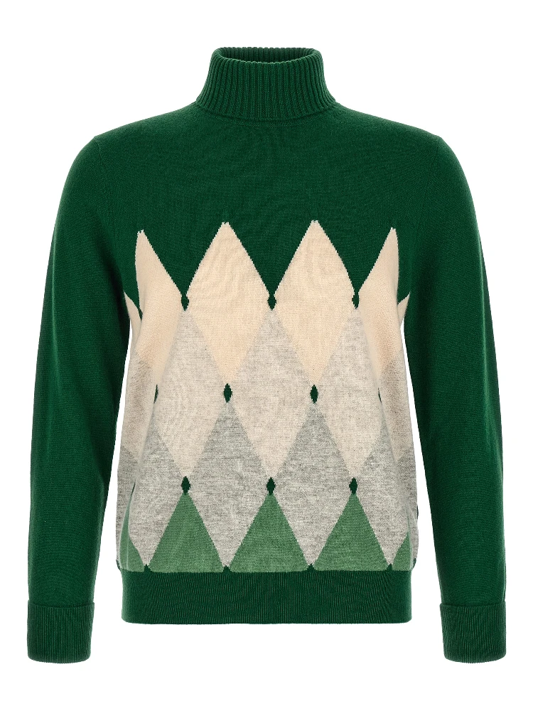Bicolor Cashmere Cardigan