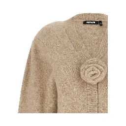 Beige Wool Cardigan
