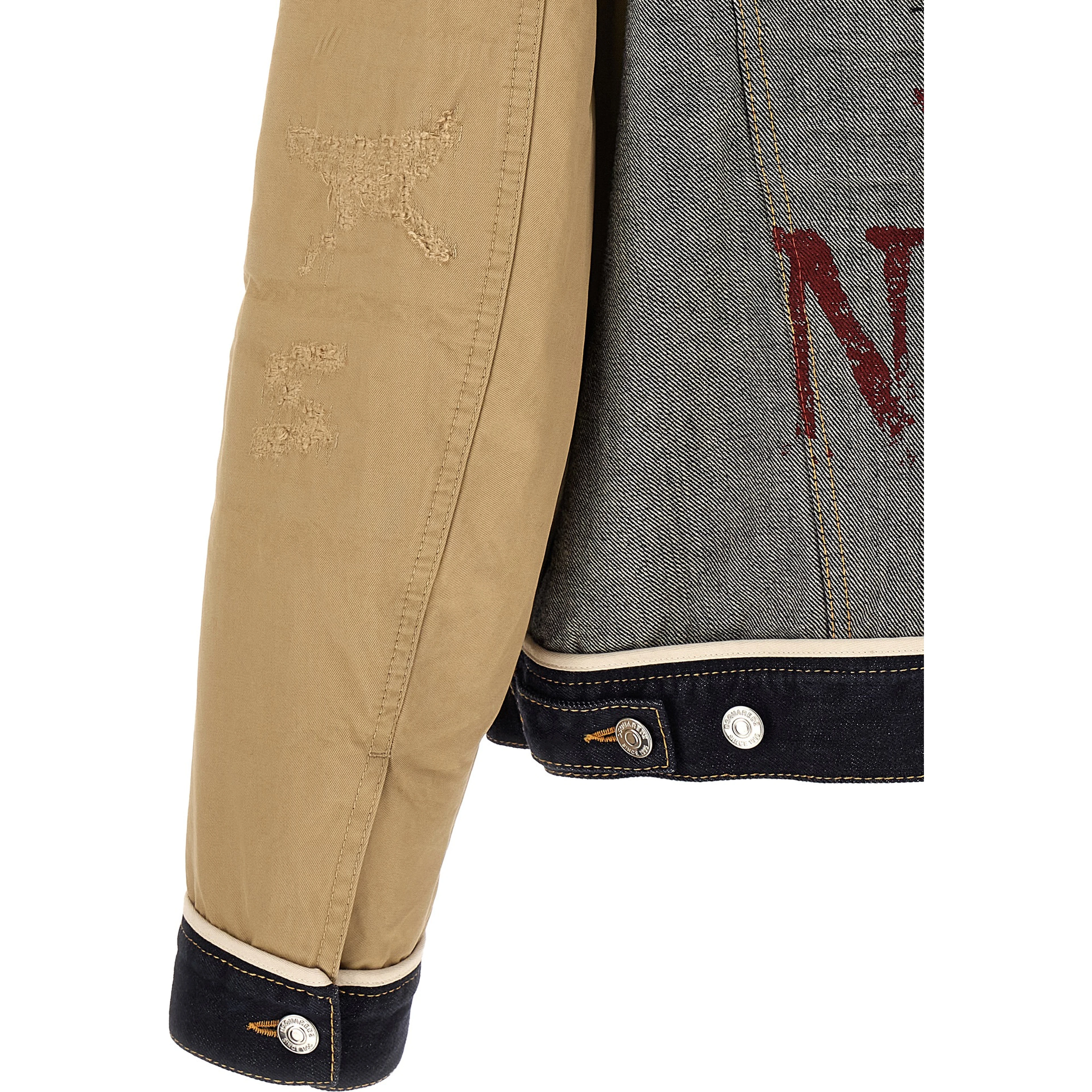 Beige Cotton Denim Jacket