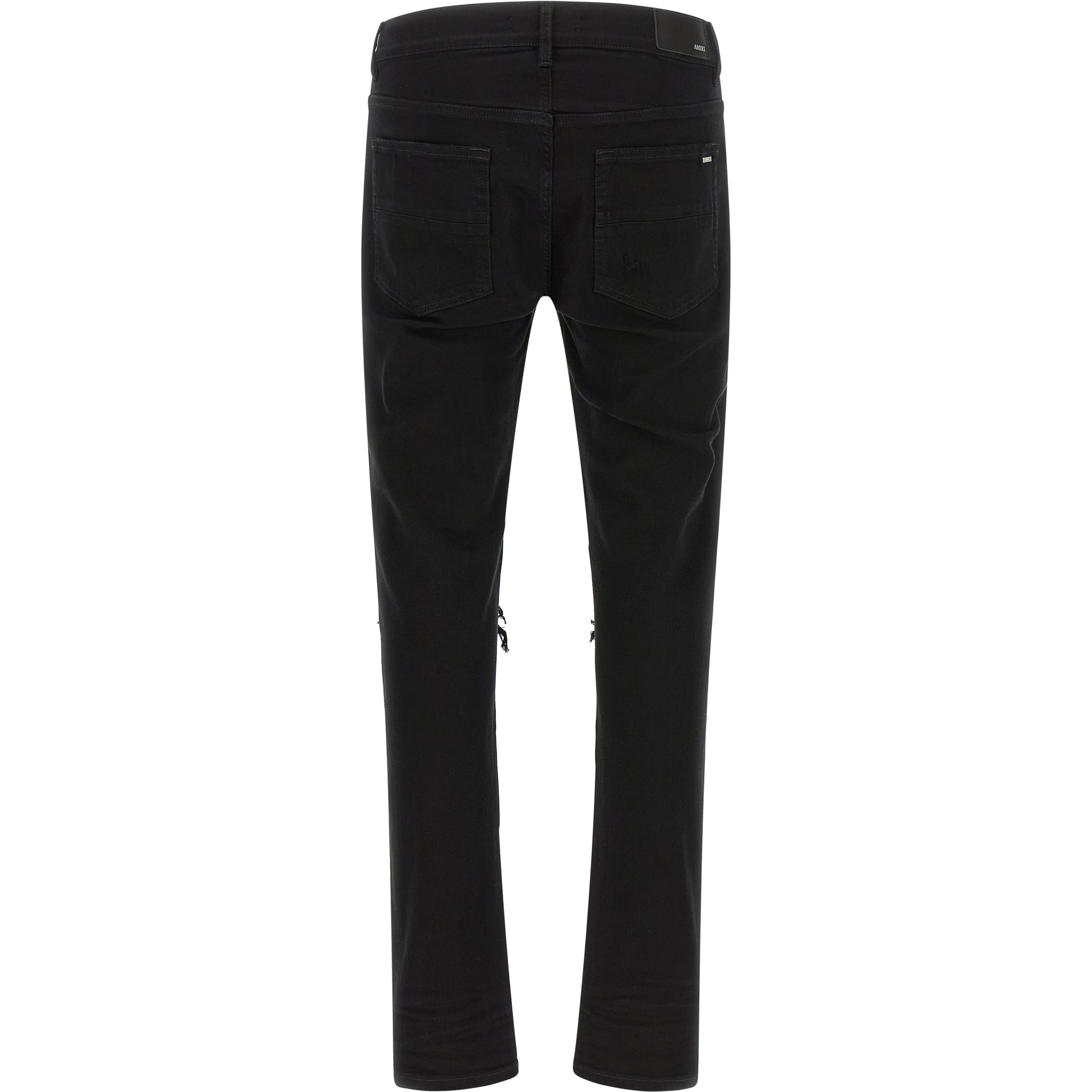 Black Cotton Slim Fit Jeans