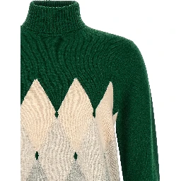 Bicolor Cashmere Cardigan