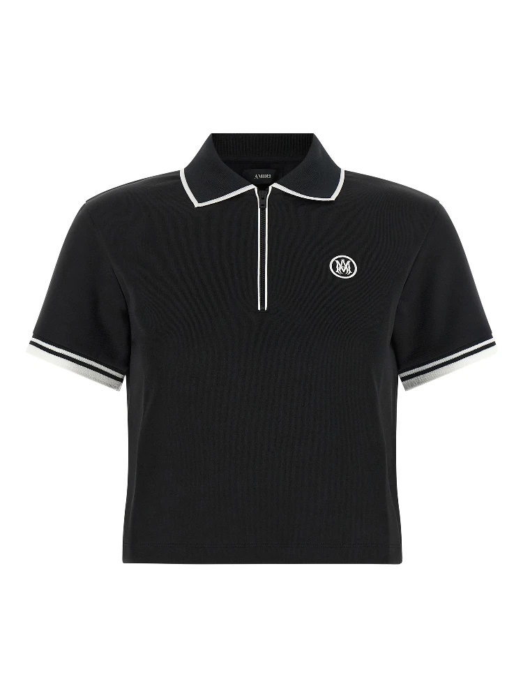 Black Polyester Polo Shirt