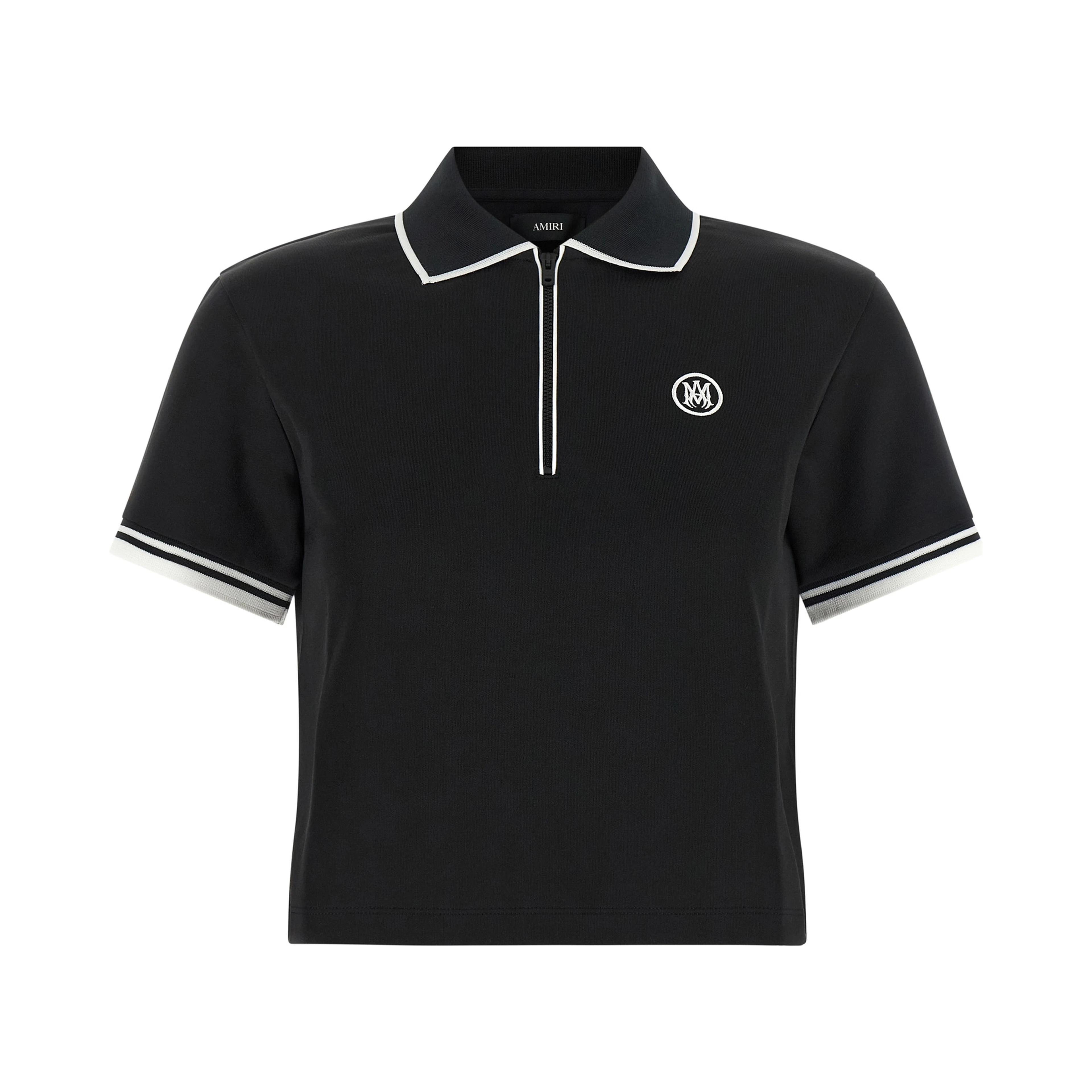 Black Polyester Polo Shirt