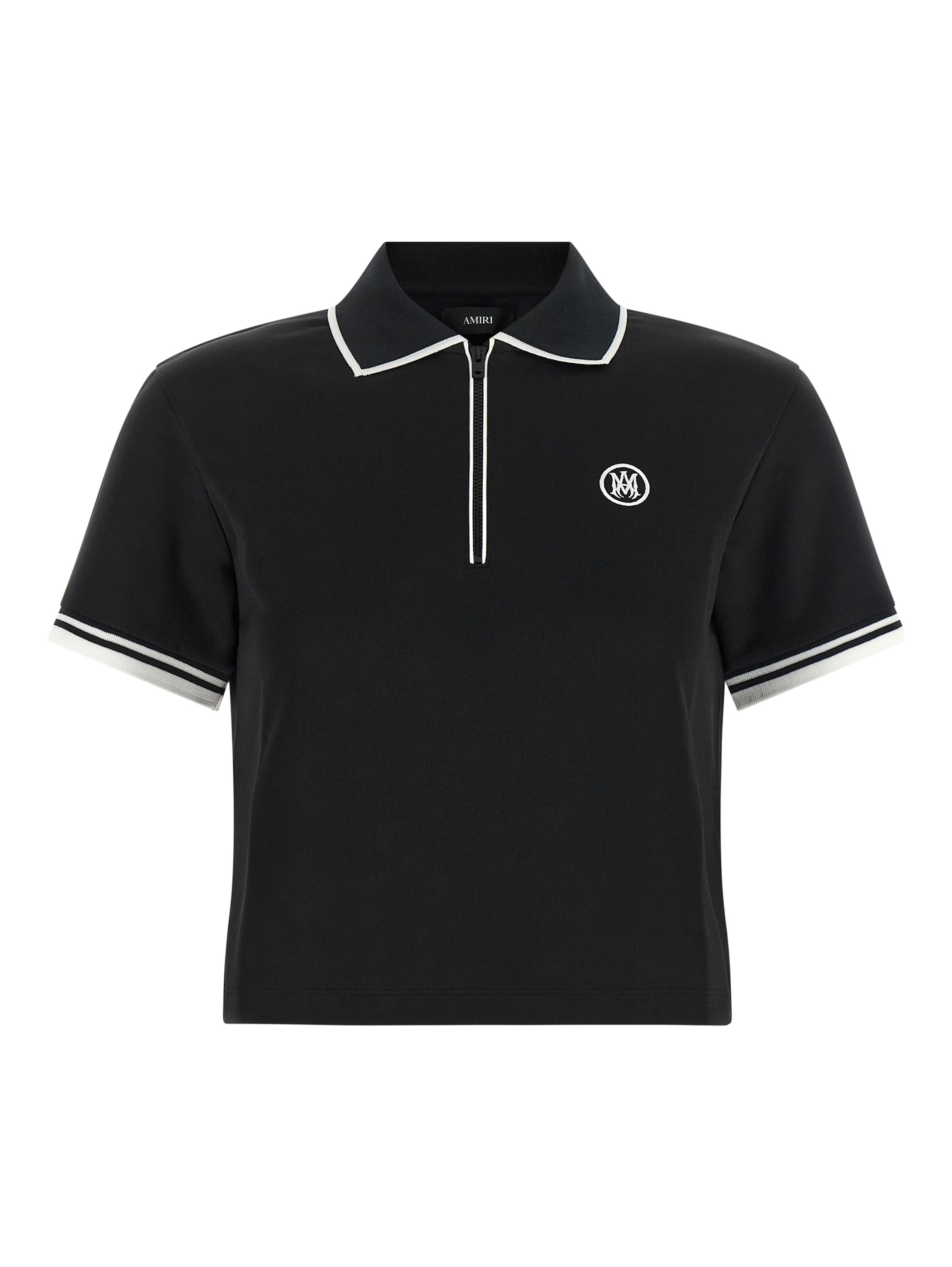 Black Polyester Polo Shirt