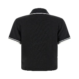 Black Polyester Polo Shirt