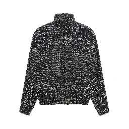 White Virgin Wool Bomber