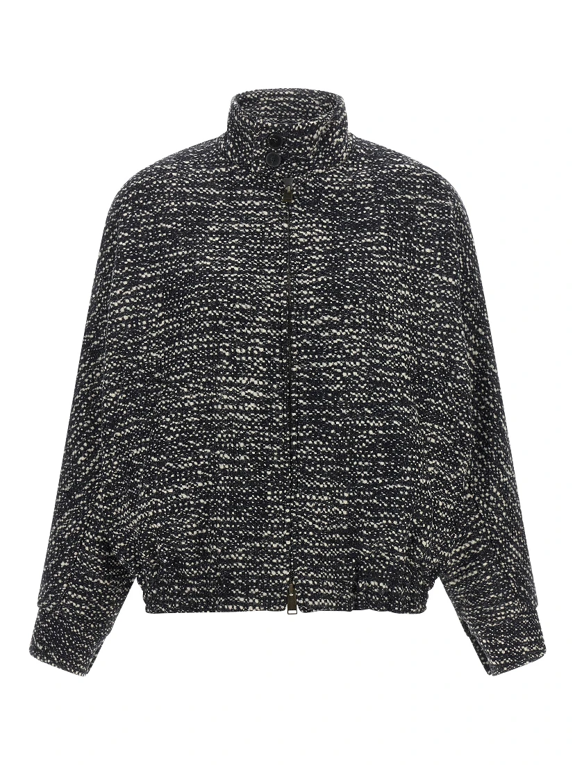 White Virgin Wool Bomber
