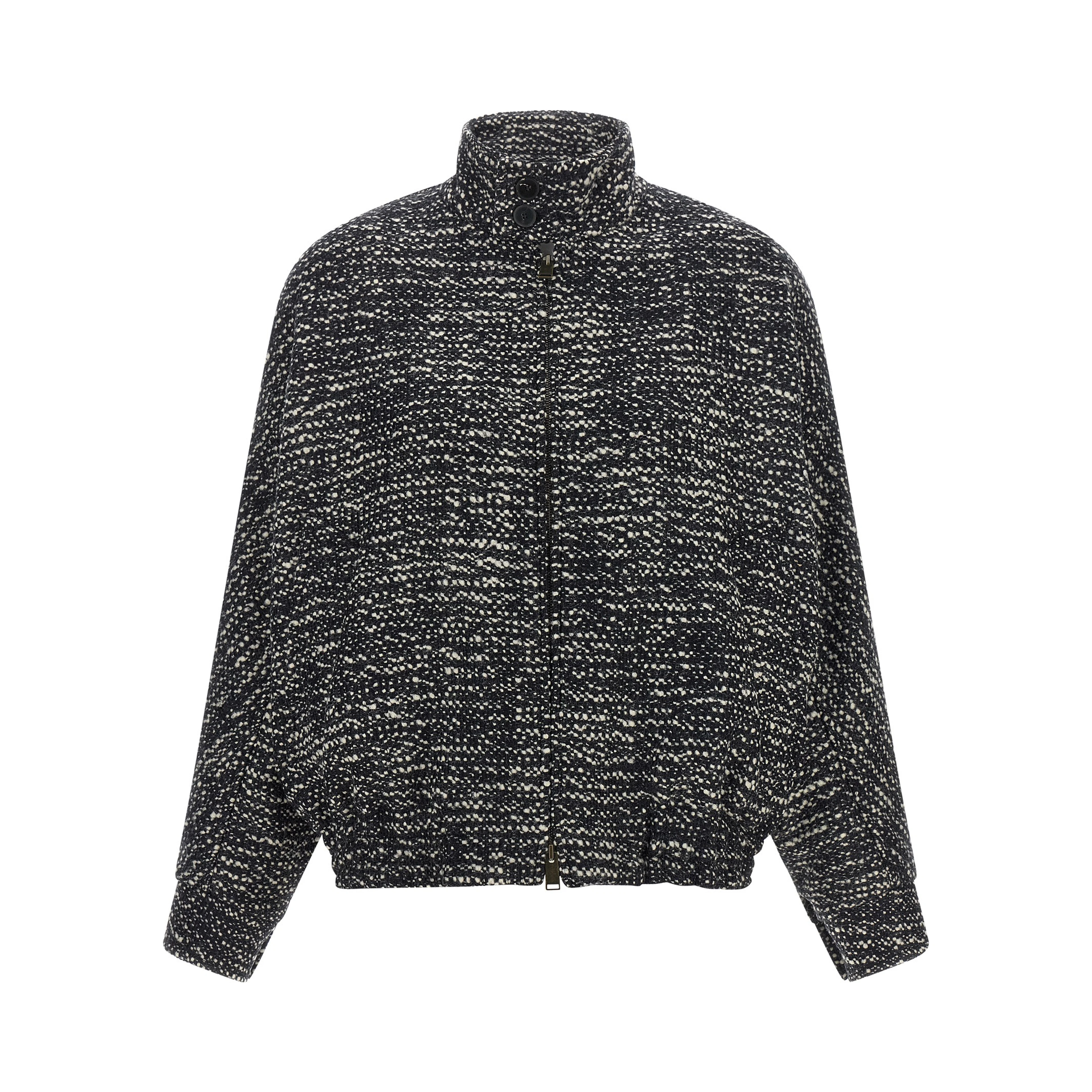 White Virgin Wool Bomber