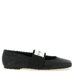 Black Lamb Leather Ballet Flats