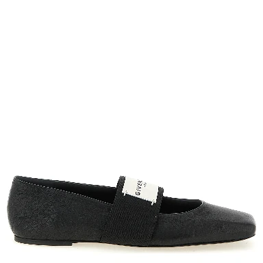 Black Lamb Leather Ballet Flats