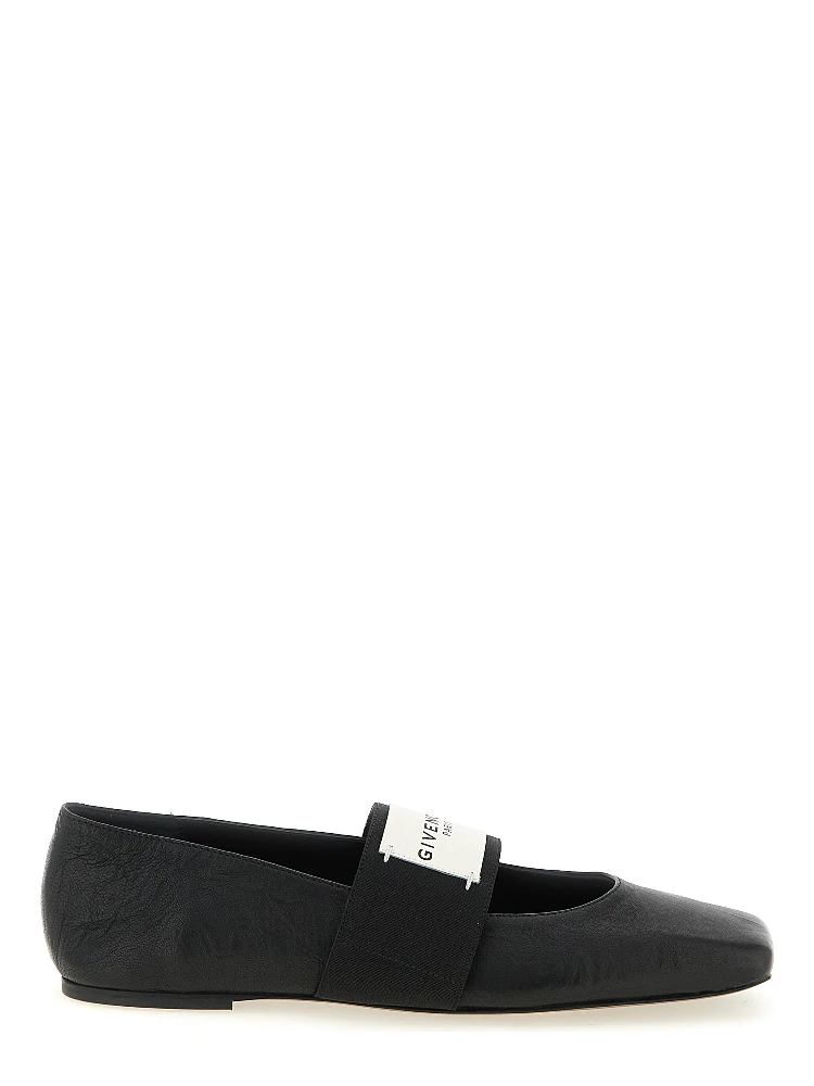 Black Lamb Leather Ballet Flats